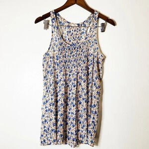 AERIE Sleeveless Floral Tank Top Sheer Racerback Size Small Summer Spring